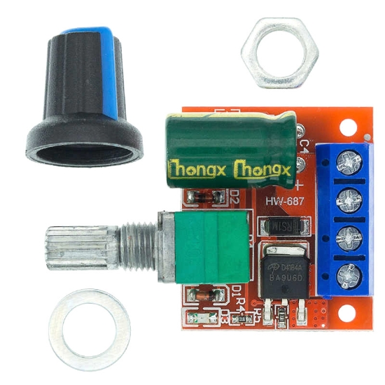 Picture of Mini DC motor PWM Speed Controller / LED dimmer